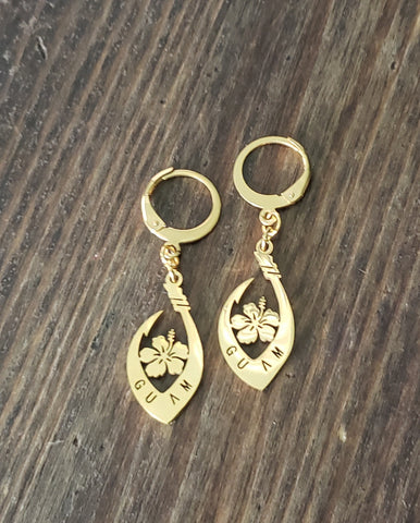 Guam Seal Hook Earrings