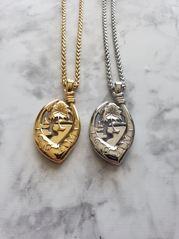 NEW Guam Seal GANCHO (Hook) Pendant and Necklace