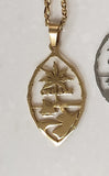Guam Seal Bamboo Pendant and Necklace