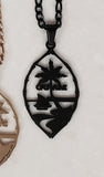 Guam Seal Bamboo Pendant and Necklace
