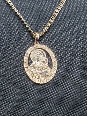 Mother Mary and baby Jesus Pendant & Necklace