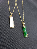 Jade Stone Bamboo Necklace