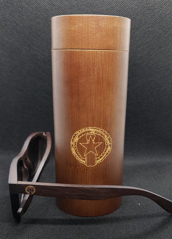CNMI Seal Bamboo SUNGLASSES & CASE
