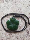 Jade Flower Pendant and Necklace