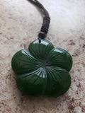 Jade Flower Pendant and Necklace